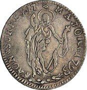 Italy 2 Lira John the Baptist. Genoa 1793 KM# A244 NON SURREXIT MAJOR 1793 coin reverse Italy 2 Lira John the Baptist. Genoa 1793 KM# A244 NON SURREXIT MAJOR 1793 coin reverse