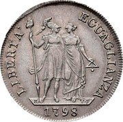 Italy 2 Lira Ligurian Republic Coinage 1798 KM# 264 LIBERTA' EGUAGLIANZA 1798 coin reverse Italy 2 Lira Ligurian Republic Coinage 1798 KM# 264 LIBERTA' EGUAGLIANZA 1798 coin reverse