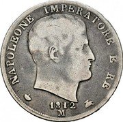 Italy 2 Lire Napoleon I 1812 M C# 9.1 NAPOLEONE IMPERATORE E RE M 1809 coin obverse Italy 2 Lire Napoleon I 1812 M C# 9.1 NAPOLEONE IMPERATORE E RE M 1809 coin obverse