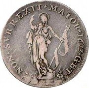 Italy 2 Lire Genoa Coinage 1673 GBT KM# 150 NON SVRREXIT MAIOR 1673 G B T coin reverse Italy 2 Lire Genoa Coinage 1673 GBT KM# 150 NON SVRREXIT MAIOR 1673 G B T coin reverse