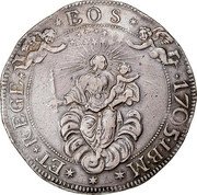 Italy 2 Scudo Madonna and Child. Genoa 1705 IBM KM# 82 EOS 1715 F M S ET REGE coin reverse