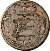 Italy 2 Soldo Carlo VI. Gorizia 1734 KM# 3 coin obverse Italy 2 Soldo Carlo VI. Gorizia 1734 KM# 3 coin obverse