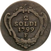 Italy 2 Soldi Francesco II 1799 F KM# 41 2 SOLDI 1799 F coin reverse Italy 2 Soldi Francesco II 1799 F KM# 41 2 SOLDI 1799 F coin reverse