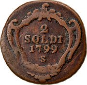 Italy 2 Soldo Francesco II. Gorizia 1799 S KM# 44 2 SOLDI 1799 S coin reverse Italy 2 Soldo Francesco II. Gorizia 1799 S KM# 44 2 SOLDI 1799 S coin reverse