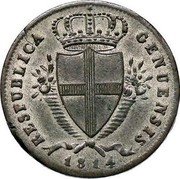 Italy 2 Soldo Genoa Coinage 1814 KM# 282.2 RESPUBLICA GENUENSIS 1814 coin obverse Italy 2 Soldo Genoa Coinage 1814 KM# 282.2 RESPUBLICA GENUENSIS 1814 coin obverse