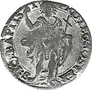 Italy 2 Soldo Federico Landi ND KM# 6 S: IO: BAPTIS T. PROTEC. NOSTER coin reverse Italy 2 Soldo Federico Landi ND KM# 6 S: IO: BAPTIS T. PROTEC. NOSTER coin reverse