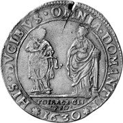 Italy 20 Fiorini Casale Coinage 1630 KM# 58.2 HIS DVCIBVS OMNIA DOMANTVR 1630 TOIRACE CLI PEO coin reverse Italy 20 Fiorini Casale Coinage 1630 KM# 58.2 HIS DVCIBVS OMNIA DOMANTVR 1630 TOIRACE CLI PEO coin reverse