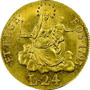 Italy 24 Lire 1793 KM# 255 Genoa/ Republic Reform Coinage ET REGE EOS 1795 L. 24 coin reverse