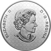 Canada 25 Cents The Caribou 2022  Proof ELIZABETH II D G REGINA coin obverse