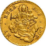 Italy 25 Lire Madonna and Child. Genoa 1758 KM# 226 ET REGE EOS 1758 coin reverse Italy 25 Lire Madonna and Child. Genoa 1758 KM# 226 ET REGE EOS 1758 coin reverse