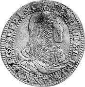 Italy 25 Soldo Ferdinando II Gonzaga 1682 KM# 83 FERDI II S R IMPE ET CAST PRINC XXV coin obverse Italy 25 Soldo Ferdinando II Gonzaga 1682 KM# 83 FERDI II S R IMPE ET CAST PRINC XXV coin obverse