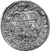 Italy 25 Soldo Ferdinando II Gonzaga 1682 KM# 83 MANT MED M S D ET HISP MAG ETC 16 82 coin reverse Italy 25 Soldo Ferdinando II Gonzaga 1682 KM# 83 MANT MED M S D ET HISP MAG ETC 16 82 coin reverse