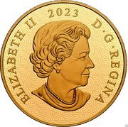 Canada 2500 Dollars Chinese Zodiac. Year of Rabbit 2023 Proof 2023 ELIZABETH II D G REGINA SB coin obverse Canada 2500 Dollars Chinese Zodiac. Year of Rabbit 2023 Proof 2023 ELIZABETH II D G REGINA SB coin obverse