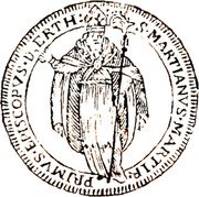Italy 27 Milanese Soldi Carlo Settala ND (1678) KM# 1 S MARTIANVS MARTIR PRIMVS EPISCOPVS DERTH coin reverse Italy 27 Milanese Soldi Carlo Settala ND (1678) KM# 1 S MARTIANVS MARTIR PRIMVS EPISCOPVS DERTH coin reverse