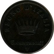 Italy 3 Centesimi Napoleon I 1808 V C# 2.3 REGNO D’ ITALIA 3 CENTESIMI V coin reverse Italy 3 Centesimi Napoleon I 1808 V C# 2.3 REGNO D’ ITALIA 3 CENTESIMI V coin reverse