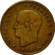 Italy 3 Centesimi Napoleon I 1809 M C# 2.2 NAPOLEONE IMPERATORE E RE 1813 coin obverse Italy 3 Centesimi Napoleon I 1809 M C# 2.2 NAPOLEONE IMPERATORE E RE 1813 coin obverse
