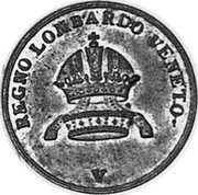 Italy 3 Centesimi Francesco I 1834 V C# 2.3 REGNO LOMBARDO VENETO V coin obverse Italy 3 Centesimi Francesco I 1834 V C# 2.3 REGNO LOMBARDO VENETO V coin obverse