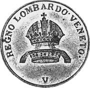 Italy 3 Centesimi Ferdinand I 1843 V C# 13.2 REGNO LOMBARDO VENETO V coin obverse