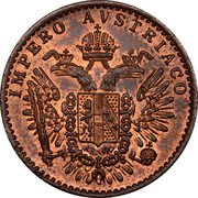 Italy 3 Centesimi Franz Joseph I 1852 M C# 30.1 IMPERO AVSTRIACO coin obverse Italy 3 Centesimi Franz Joseph I 1852 M C# 30.1 IMPERO AVSTRIACO coin obverse
