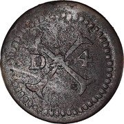 Italy 4 Denari Genoa Coinage 1752 KM# 223 D 4 coin reverse Italy 4 Denari Genoa Coinage 1752 KM# 223 D 4 coin reverse