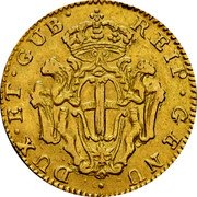 Italy 48 Lire 1792 KM# A245 Genoa/ Republic Reform Coinage DUX ET GUB REIP GENU coin obverse Italy 48 Lire 1792 KM# A245 Genoa/ Republic Reform Coinage DUX ET GUB REIP GENU coin obverse