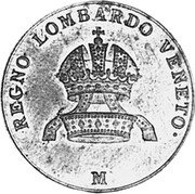 Italy 5 Centesimi Ferdinand I 1843 M C# 14.1 REGNO LOMBARDO VENETO M coin obverse Italy 5 Centesimi Ferdinand I 1843 M C# 14.1 REGNO LOMBARDO VENETO M coin obverse