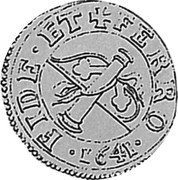 Italy 5 Doppie Cuneo 1641 KM# 3 FIDE ET FERRO 1641 coin reverse Italy 5 Doppie Cuneo 1641 KM# 3 FIDE ET FERRO 1641 coin reverse