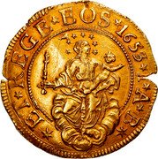 Italy 5 Doppie Madonna and Child. Genoa 1653 IAB KM# 100 ET REGE EOS 1640 B SVS coin reverse Italy 5 Doppie Madonna and Child. Genoa 1653 IAB KM# 100 ET REGE EOS 1640 B SVS coin reverse