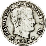 Italy 5 Soldi Napoleon I 1813 M C# 5.1 NAPOLEONE IMPERATORE E RE 1812 coin obverse Italy 5 Soldi Napoleon I 1813 M C# 5.1 NAPOLEONE IMPERATORE E RE 1812 coin obverse
