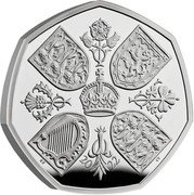 UK 50 Pence (Charles III Official Coinage Portrait First Featuring) 20 22 EF CT coin reverse UK 50 Pence (Charles III Official Coinage Portrait First Featuring) 20 22 EF CT coin reverse