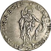 Italy 8 Lire Genoa Coinage 1792 KM# A249 NON SURREXIT MAIOR 1792 coin reverse Italy 8 Lire Genoa Coinage 1792 KM# A249 NON SURREXIT MAIOR 1792 coin reverse
