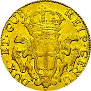 Italy 96 Lire 1793 KM# A251 Genoa/ Republic Reform Coinage DUX ET GUB REIP GENU coin obverse Italy 96 Lire 1793 KM# A251 Genoa/ Republic Reform Coinage DUX ET GUB REIP GENU coin obverse