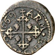 Italy Cagliarese Carlo II 1669 KM# 17 ARAM. ET. SAE.1669 coin reverse Italy Cagliarese Carlo II 1669 KM# 17 ARAM. ET. SAE.1669 coin reverse