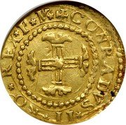 Italy Doppia Conrad II 1603 IV KM# 14.1 CONRADVS II RO REX G F coin obverse Italy Doppia Conrad II 1603 IV KM# 14.1 CONRADVS II RO REX G F coin obverse