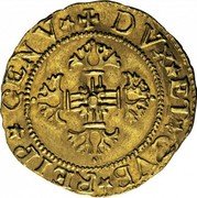 Italy Doppia Madonna and Child. Genoa 1653 IAB KM# 99 REIP GEN DVX ET GVB coin obverse Italy Doppia Madonna and Child. Genoa 1653 IAB KM# 99 REIP GEN DVX ET GVB coin obverse