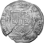 Italy Doppia Antonio Maria II. Desana ND KM# 42 DECI VIC IMP PER FLOR AVR coin reverse Italy Doppia Antonio Maria II. Desana ND KM# 42 DECI VIC IMP PER FLOR AVR coin reverse