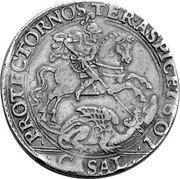 Italy Ducatone Vincenzo I 1601 KM# 6 PROTECTOR. NOSTER. ASPICE 1601 CASAL coin reverse Italy Ducatone Vincenzo I 1601 KM# 6 PROTECTOR. NOSTER. ASPICE 1601 CASAL coin reverse