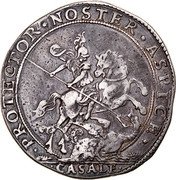 Italy Ducatone Ferdinando Gonzaga 1617 CG KM# 25 PROTECTOR NOSTER ASPICE CASALE coin reverse Italy Ducatone Ferdinando Gonzaga 1617 CG KM# 25 PROTECTOR NOSTER ASPICE CASALE coin reverse