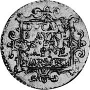 Italy Fiorino Ferdinand I Gonzaga 1655 KM# 61 DVCATV S AVRE PRIN CAST L coin reverse Italy Fiorino Ferdinand I Gonzaga 1655 KM# 61 DVCATV S AVRE PRIN CAST L coin reverse
