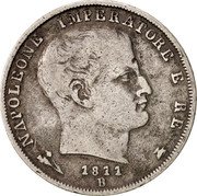 Italy 1 Lira Napoleon I 1811 B C# 8.2 NAPOLEONE IMPERATORE E RE 1810 B coin obverse Italy 1 Lira Napoleon I 1811 B C# 8.2 NAPOLEONE IMPERATORE E RE 1810 B coin obverse