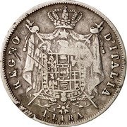 Italy 1 Lira Napoleon I 1811 B C# 8.2 REGNO D’ ITALIA 1 LIRA coin reverse Italy 1 Lira Napoleon I 1811 B C# 8.2 REGNO D’ ITALIA 1 LIRA coin reverse