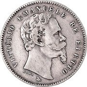 Italy Lira Vittorio Emanuele II 1860 GORI//FIRENZE KM# 9 VITTORIO EMANUELE RE ELETTO GORI coin obverse Italy Lira Vittorio Emanuele II 1860 GORI//FIRENZE KM# 9 VITTORIO EMANUELE RE ELETTO GORI coin obverse