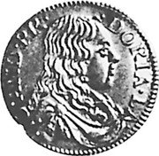 Italy Luigino Loano 1665 KM# 17 IO AND PR DORIA LA coin obverse Italy Luigino Loano 1665 KM# 17 IO AND PR DORIA LA coin obverse
