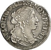 Italy Luigino Imitation in the name of Anne Marie Louise d'Orleans 1669 KM# 3.2 PVLCRIOR ETSI NON PRIMA coin obverse Italy Luigino Imitation in the name of Anne Marie Louise d'Orleans 1669 KM# 3.2 PVLCRIOR ETSI NON PRIMA coin obverse