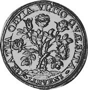 Italy Pezza Della Rosa Cosimo III 1670 KM# 15.1 GRATIA OBVIA VLTIO QVAESITA LIBVRNI coin reverse