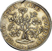 Italy Pezza Della Rosa 1726 KM# 46 Livorno/ City Standard Coinage coin reverse Italy Pezza Della Rosa 1726 KM# 46 Livorno/ City Standard Coinage coin reverse
