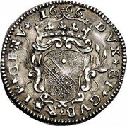 Italy 1 Reale 1666 KM# 121 Genoa/ Republic Standard Coinage 16 66 DVX ET GVB REIN GENV coin obverse