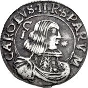 Italy Reale Carlo II 1690 KM# 24 CAROLVS II R SPARVM coin obverse Italy Reale Carlo II 1690 KM# 24 CAROLVS II R SPARVM coin obverse