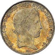 Italy Scudo Ferdinand I 1837 M C# 19.2 FERD I D G AVSTR IMP HVNG BOH R H N V coin obverse Italy Scudo Ferdinand I 1837 M C# 19.2 FERD I D G AVSTR IMP HVNG BOH R H N V coin obverse