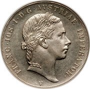 Italy Scudo Franz Joseph I 1853 C# 39 FRANC IOS I D G AVSTRIAE IMPERATOR coin obverse Italy Scudo Franz Joseph I 1853 C# 39 FRANC IOS I D G AVSTRIAE IMPERATOR coin obverse